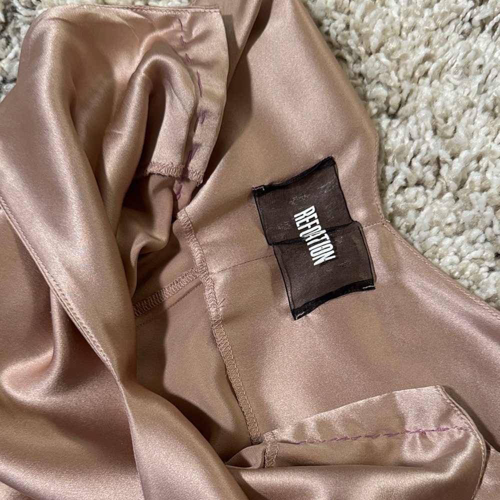 Reformation Shiny Pink Jordyn Slip Dress - Picture 12 of 15